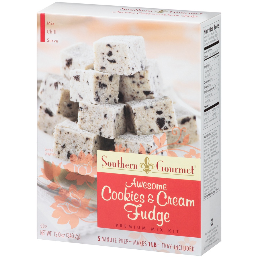 slide 3 of 8, Southern Gourmet Awesome Cookies & Cream Fudge Premium Mix Kit, 12 oz