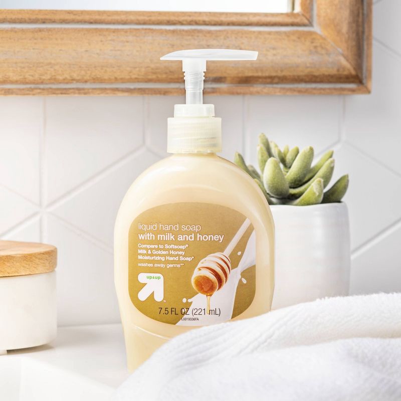 slide 4 of 4, Milk and Honey Hand Soap - 7.5 fl oz - up & up™, 7.5 fl oz