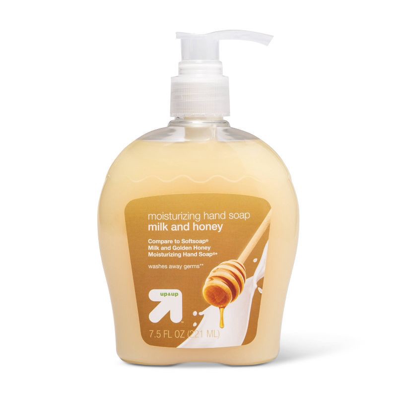 slide 1 of 4, Milk and Honey Hand Soap - 7.5 fl oz - up & up™, 7.5 fl oz
