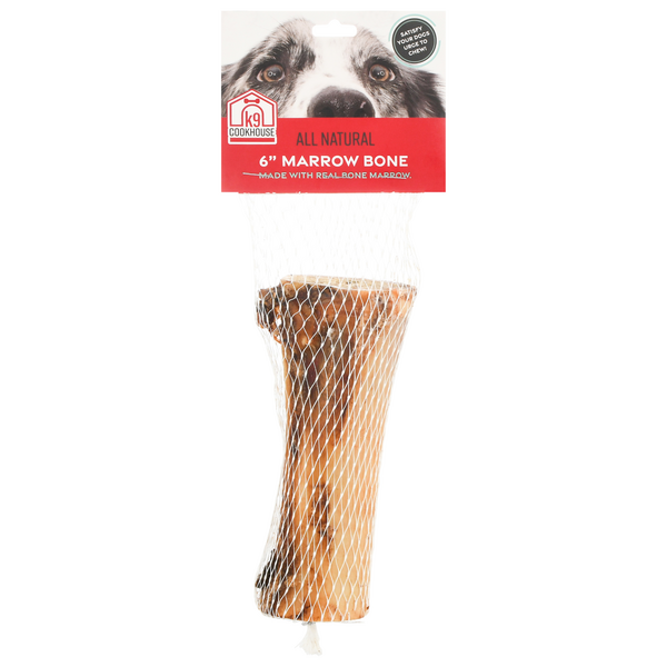 slide 1 of 1, K9 Cookhouse 6 Inch All Natural Marrow Bone 1 ea, 620 g