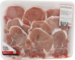 H-E-B Pork Center Loin Chops Bone-In Thin Value Pack