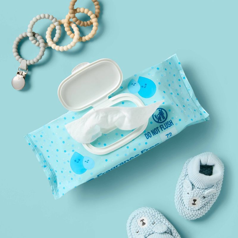 slide 2 of 6, Fragrance Free Baby Wipes - 72ct - up&up™, 72 ct