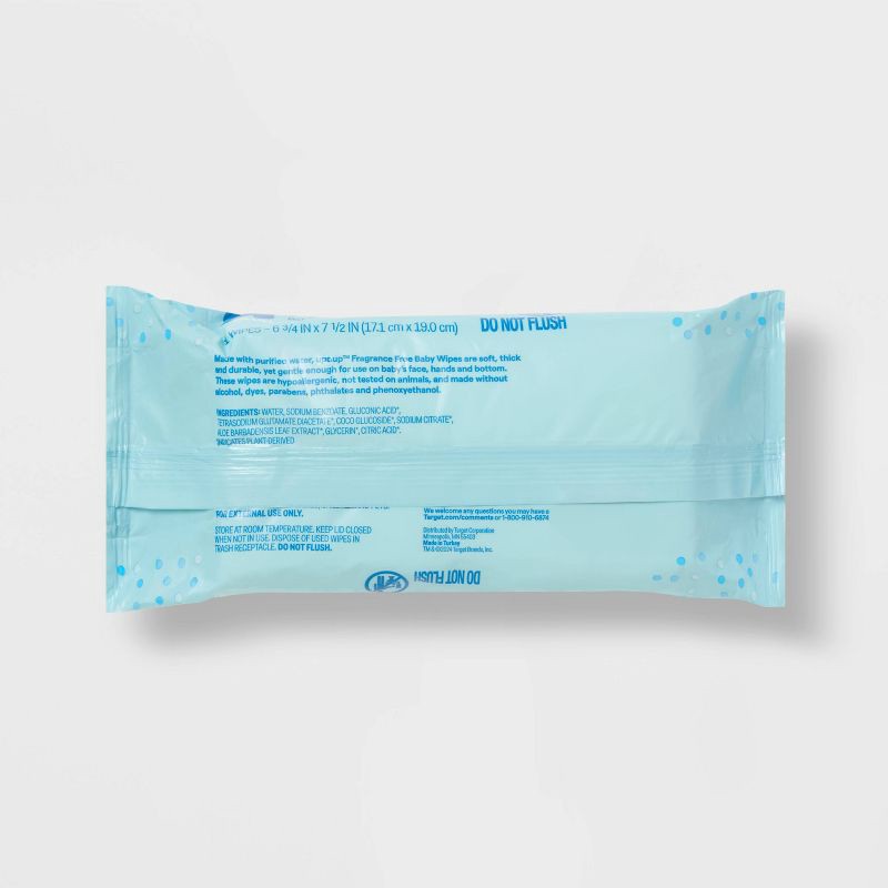 slide 4 of 6, Fragrance Free Baby Wipes - 72ct - up&up™, 72 ct