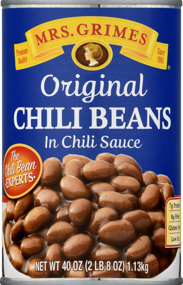 slide 2 of 10, Mrs. Grimes Original Style Chili Beans, 40 oz