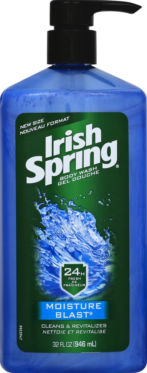 slide 6 of 6, Irish Spring Moisture Blast Pump Body Wash, 32 fl oz