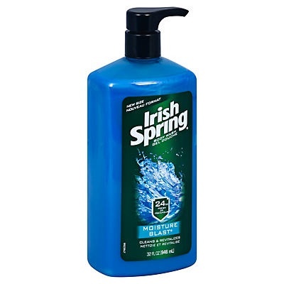 slide 1 of 6, Irish Spring Moisture Blast Pump Body Wash, 32 fl oz