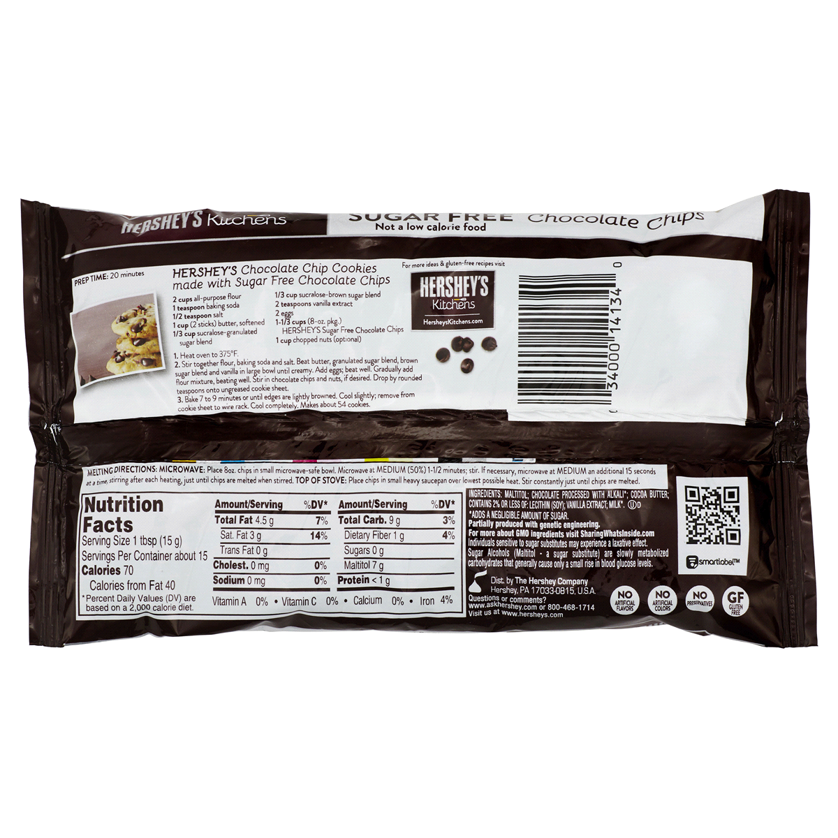 slide 2 of 2, Hershey's Zero Sugar Chocolate Baking Chips Bag, 8 oz, 8 oz