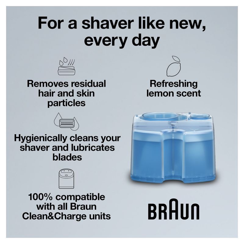 slide 2 of 8, Braun Clean & Renew Refill Cartridges for Clean & Charge Systems CCR - 3pk, 3 ct