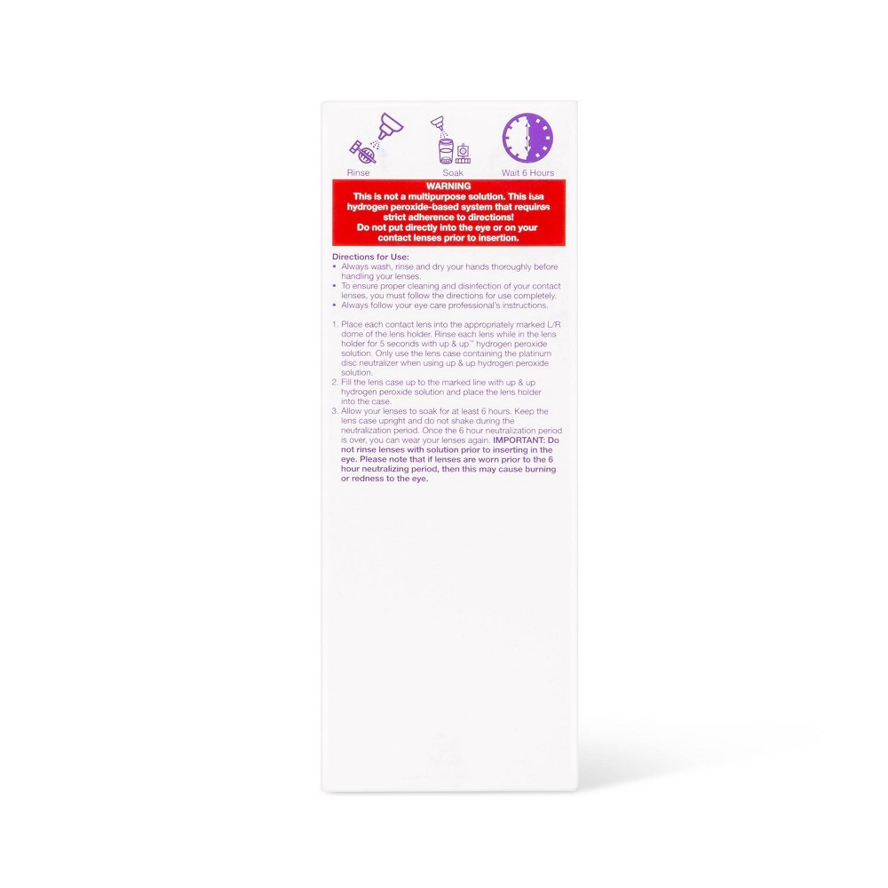 slide 6 of 6, Peroxide Contact Solution - 12oz - up & up, 12 oz