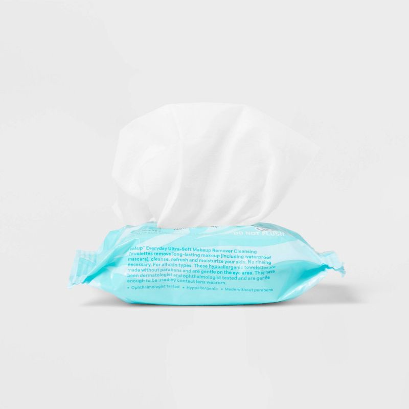 slide 3 of 7, Everyday Ultra-Soft Makeup Remover Cleansing Towelettes - Scented - 25ct - up&up™, 25 ct