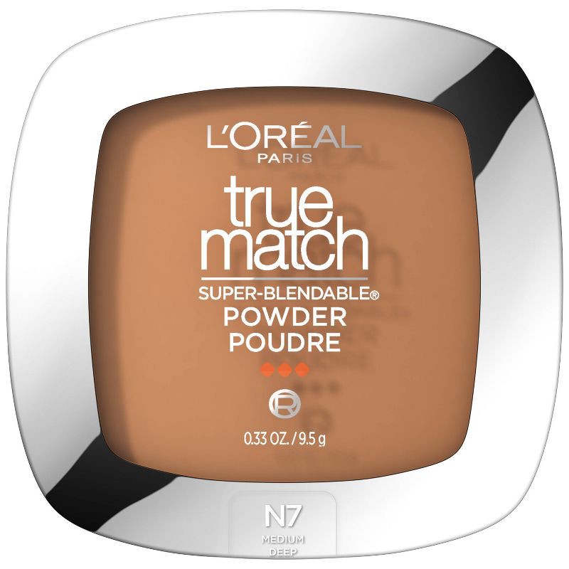 slide 1 of 7, L'Oreal Paris True Match Makeup Super Blendable Oil-Free Pressed Powder - N7 Classic Tan - 0.33oz, 0.33 oz