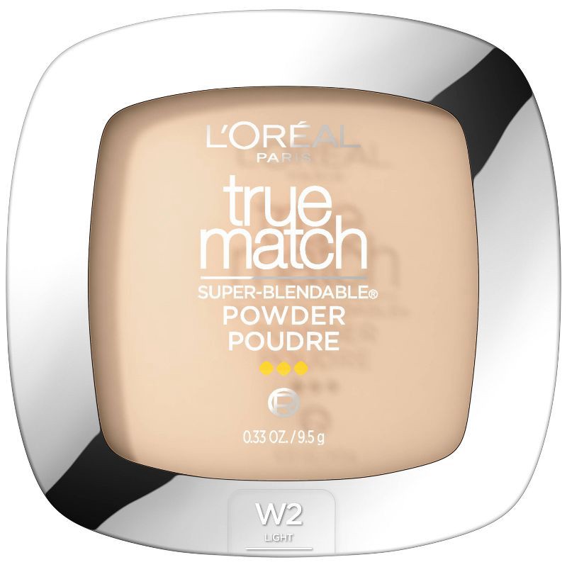 slide 1 of 7, L'Oreal Paris True Match Makeup Super Blendable Oil-Free Pressed Powder - W2 Light Ivory - 0.33oz, 0.33 oz