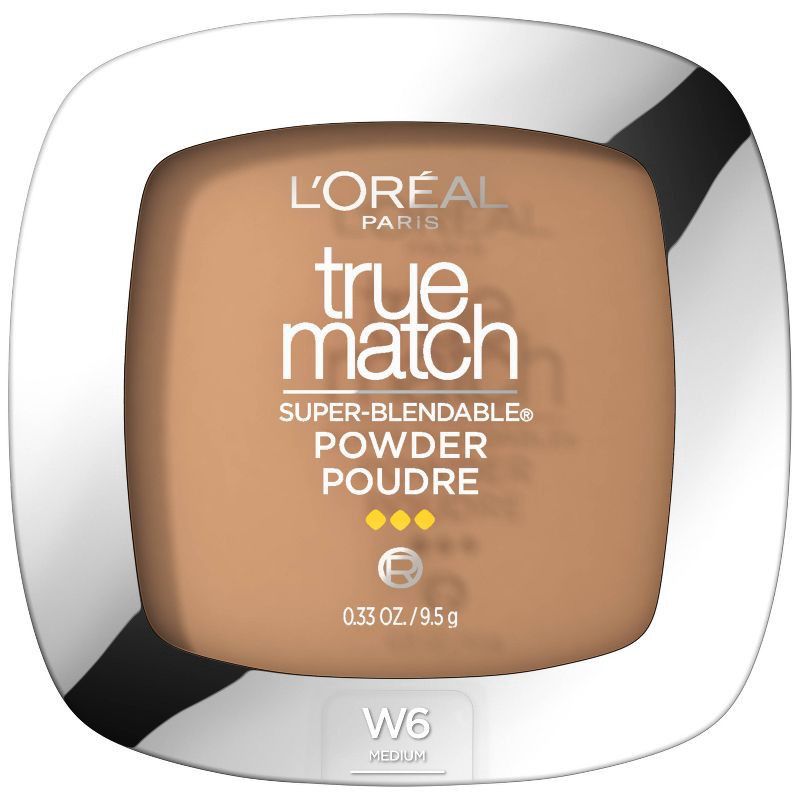 slide 1 of 7, L'Oreal Paris True Match Makeup Super Blendable Oil-Free Pressed Powder - W6 Sun Beige - 0.33oz, 0.33 oz