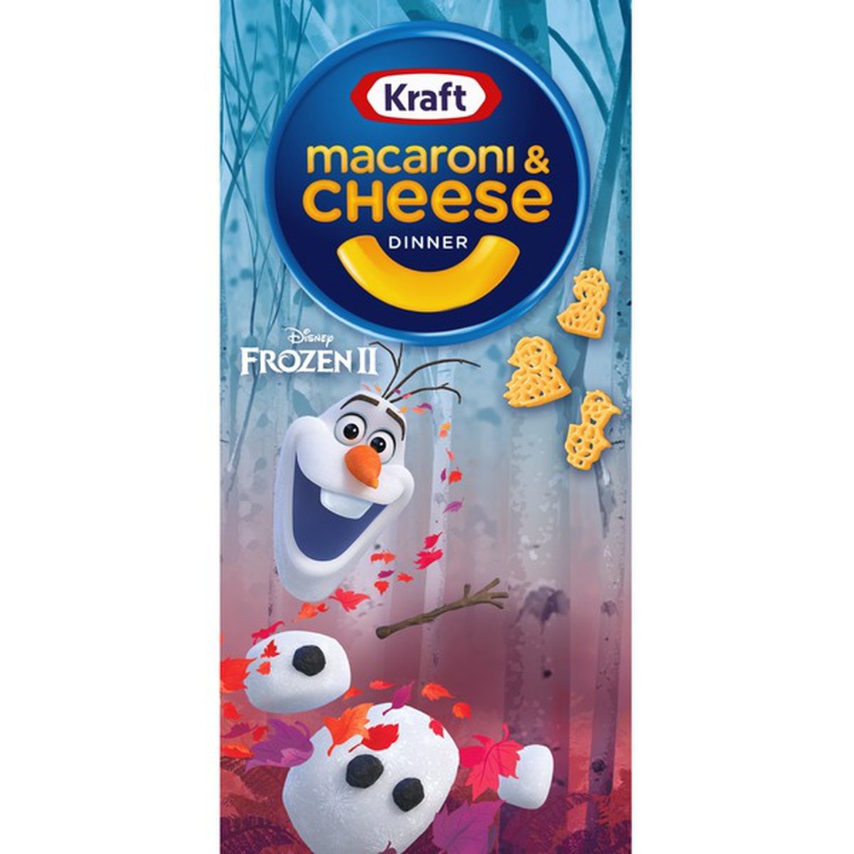 slide 1 of 1, Kraft Macaroni & Cheese Dinner With Disney Frozen Ii Pasta Shapes, 5.5 oz