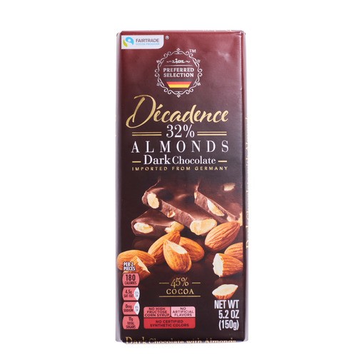 slide 1 of 1, Lidl Preferred Selection decadence almonds, dark chocolate, 5.2 oz