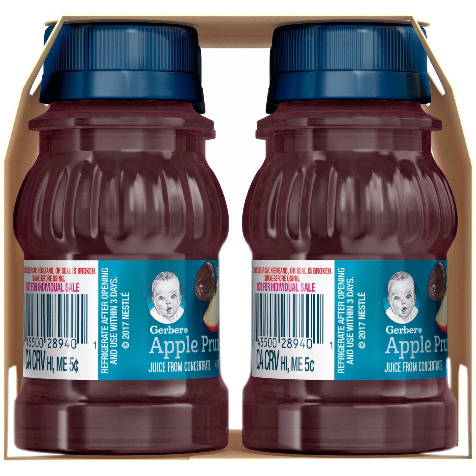 slide 5 of 7, Gerber Apple Prune Juice From Concentrate, 4 ct; 4 fl oz