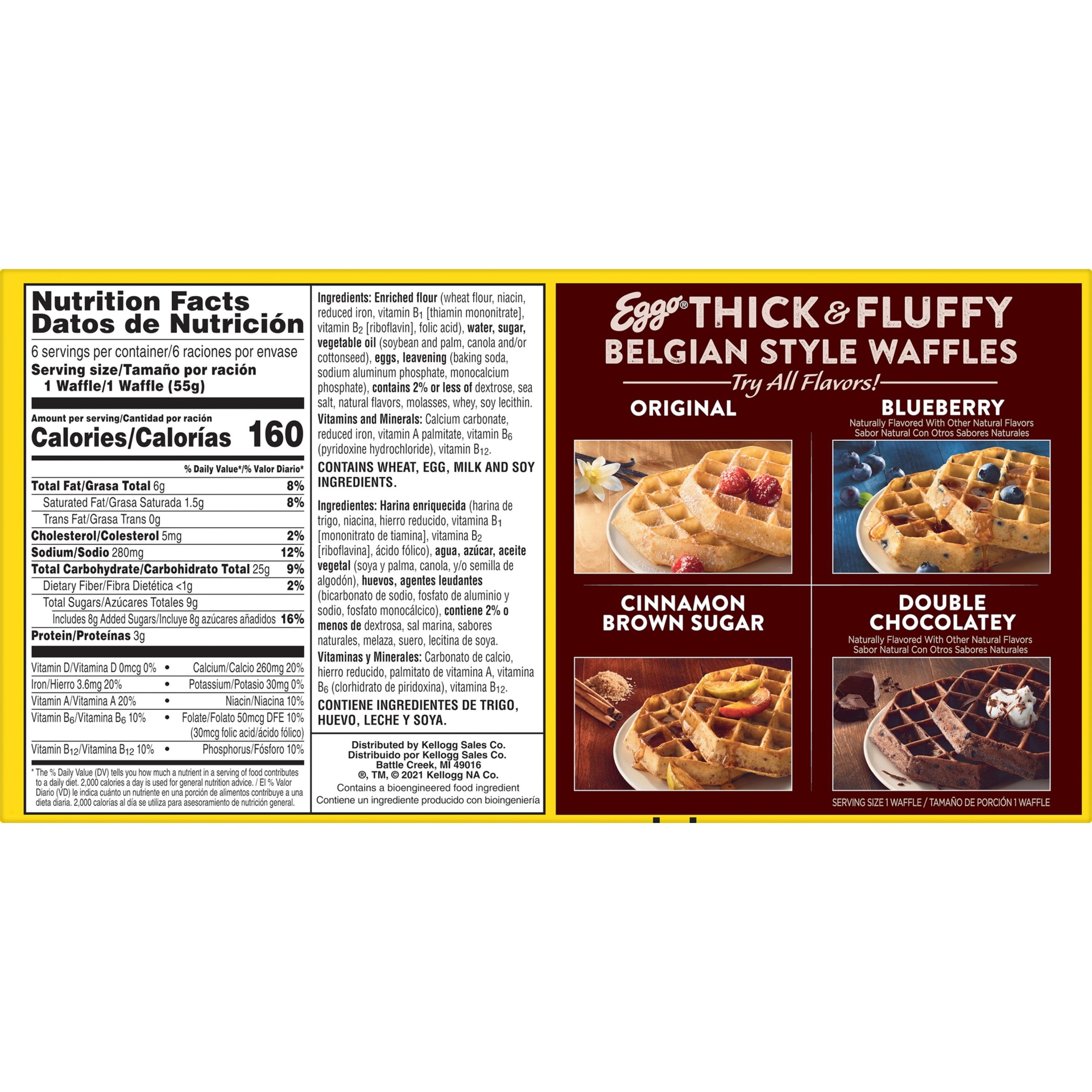 slide 2 of 5, Eggo Frozen Waffles, Frozen Breakfast, Salted Caramel, 11.6 oz