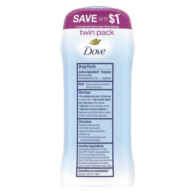 slide 2 of 5, Dove Beauty Powder 48-Hour Invisible Solid Antiperspirant & Deodorant Stick - 1.6oz/2pc, 1.6 oz, 2 ct