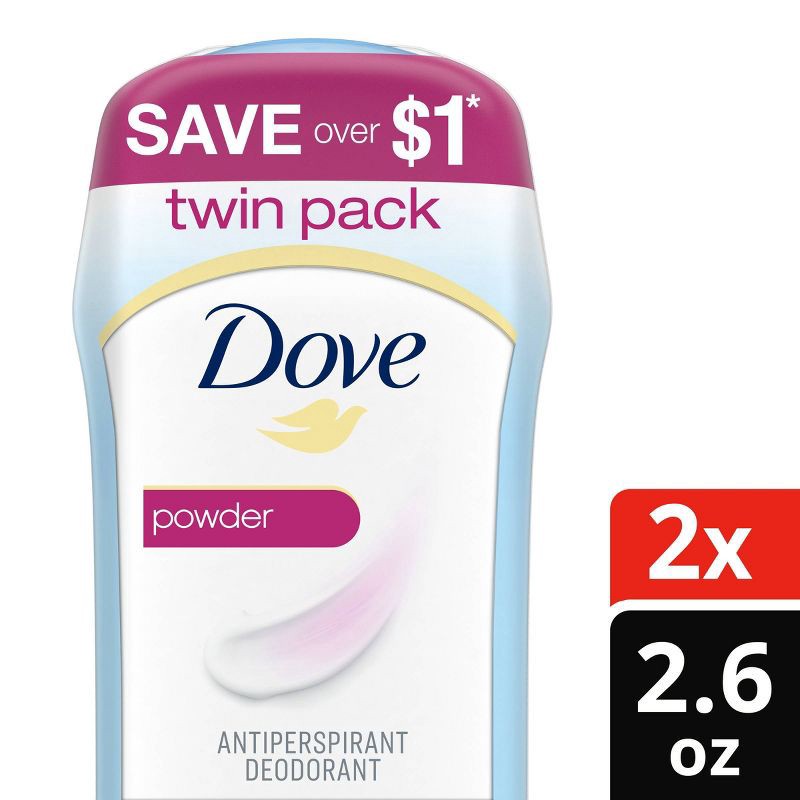 slide 1 of 9, Dove Beauty Powder 24-Hour Women's Antiperspirant & Deodorant Stick, 1 ct