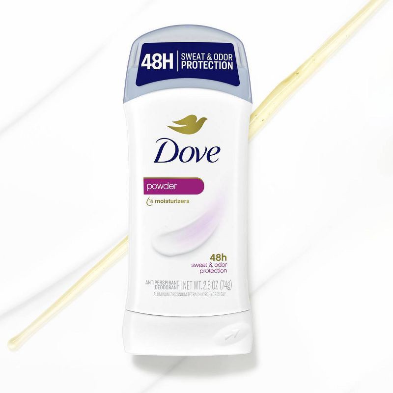 slide 4 of 5, Dove Beauty Powder 48-Hour Invisible Solid Antiperspirant & Deodorant Stick - 1.6oz/2pc, 1.6 oz, 2 ct