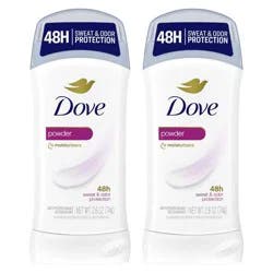 Dove Beauty Powder 48-Hour Invisible Solid Antiperspirant & Deodorant Stick - 1.6oz/2pc