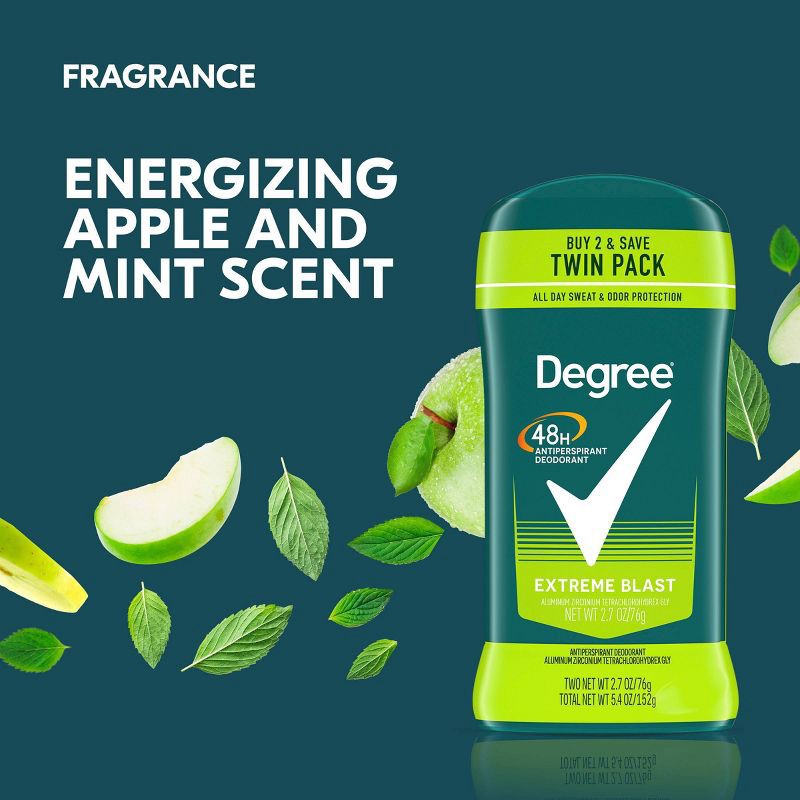 slide 4 of 7, Degree Men Extreme Blast 48-Hour Antiperspirant & Deodorant - 2.7oz/2ct, 2 ct; 2.7 oz