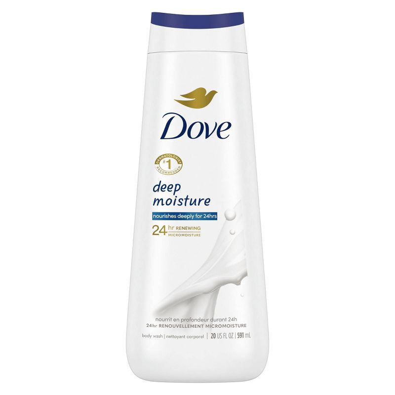 slide 2 of 9, Dove Beauty Dove Deep Moisture Nourishes the Driest Skin Body Wash - 20 fl oz, 20 fl oz