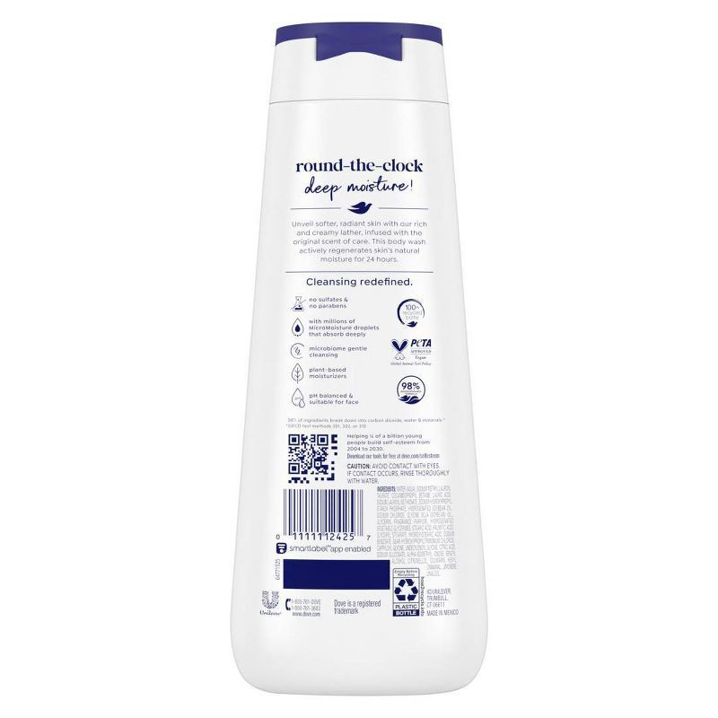 slide 2 of 12, Dove Beauty Dove Deep Moisture Body Wash Nourishes the Driest Skin 24hr Lotion-Soft Skin - 20 fl oz, 20 fl oz