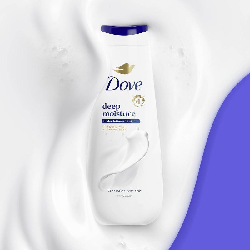 slide 4 of 12, Dove Beauty Dove Deep Moisture Body Wash Nourishes the Driest Skin 24hr Lotion-Soft Skin - 20 fl oz, 20 fl oz
