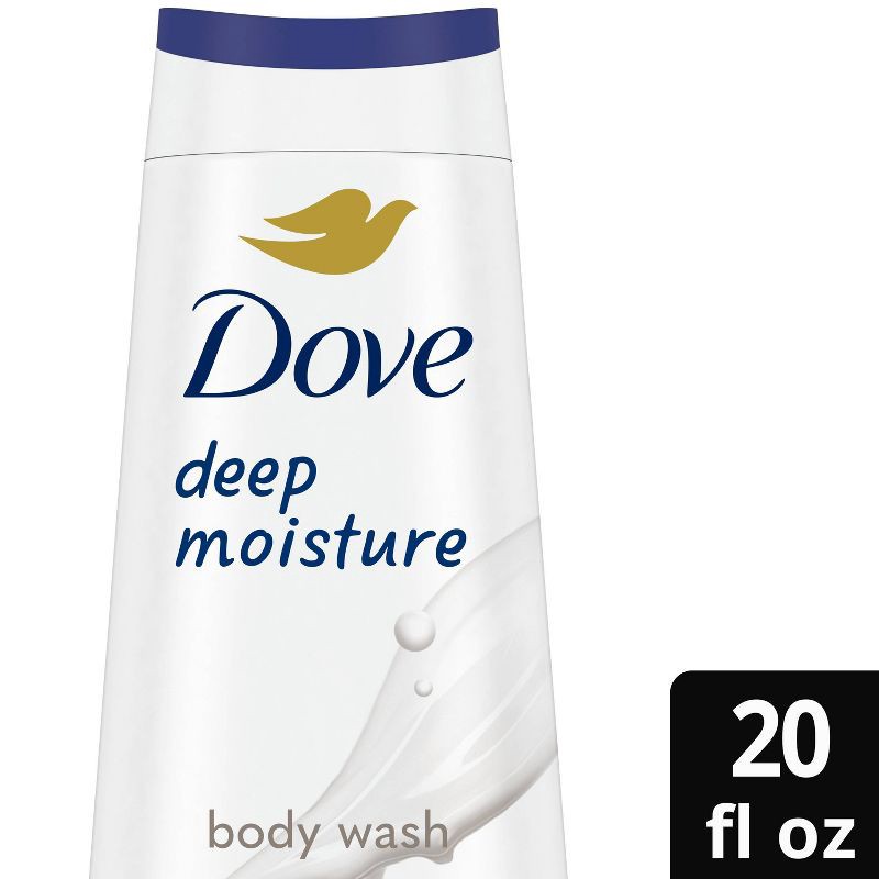 slide 1 of 9, Dove Beauty Dove Deep Moisture Nourishes the Driest Skin Body Wash - 20 fl oz, 20 fl oz