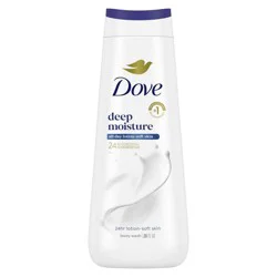 Dove Beauty Dove Deep Moisture Body Wash Nourishes the Driest Skin 24hr Lotion-Soft Skin - 20 fl oz