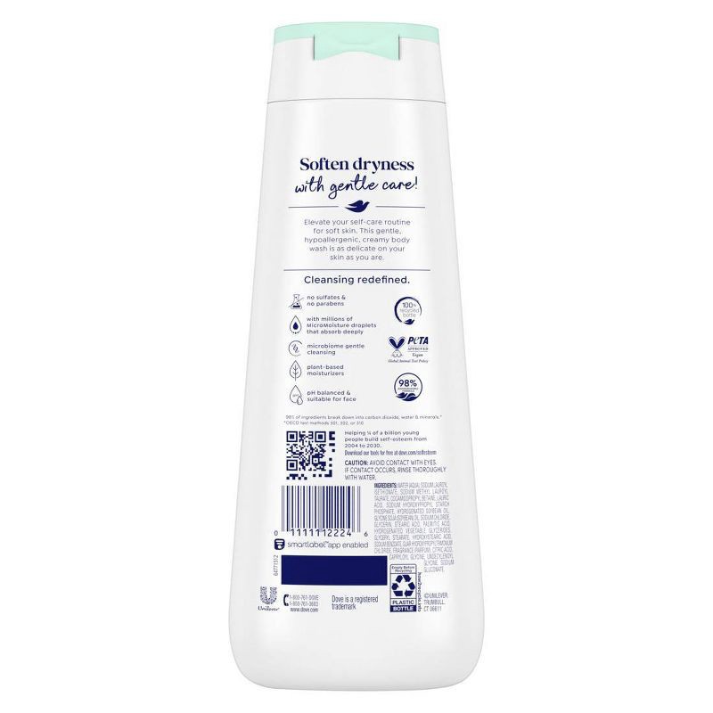 slide 2 of 11, Dove Beauty Dove Sensitive Skin Body Wash Gentle Hypoallergenic Formula 24hr Lotion-Soft Skin - 20 fl oz, 20 fl oz