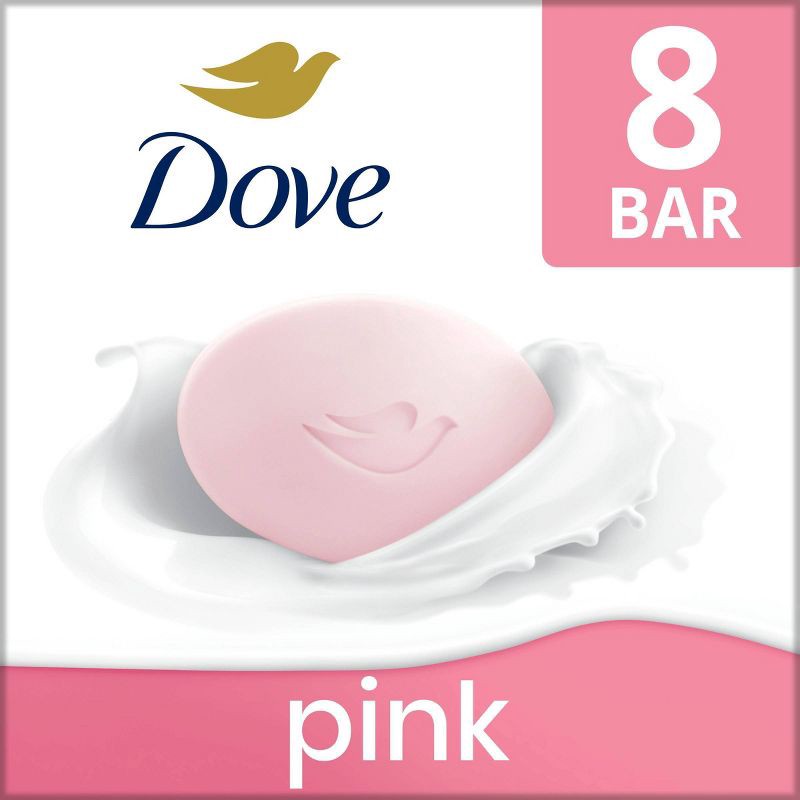 slide 1 of 7, Dove Beauty Pink Deep Moisture Beauty Bar Soap - 8pk - 3.75oz each, 8 ct, 3.75 oz