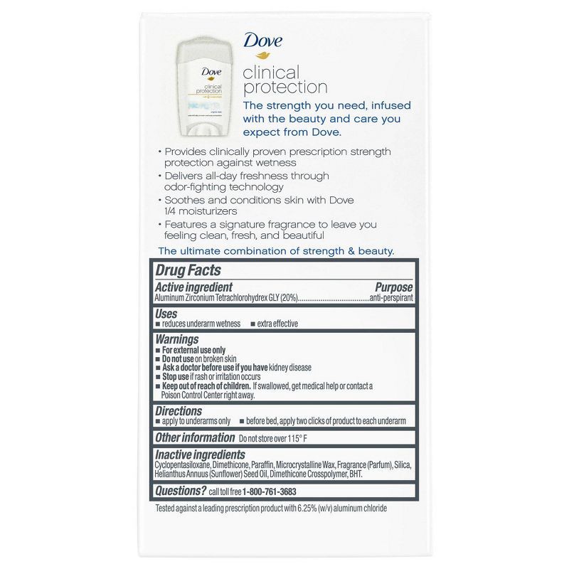 slide 4 of 5, Dove Beauty Clinical Protection Cool Essentials Women's Antiperspirant & Deodorant Stick - 1.7oz, 1.7 oz