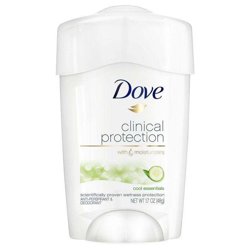 slide 1 of 5, Dove Beauty Clinical Protection Cool Essentials Women's Antiperspirant & Deodorant Stick - 1.7oz, 1.7 oz