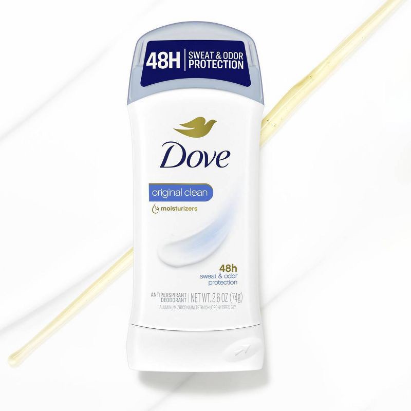 slide 3 of 6, Dove Beauty Original Clean 48-Hour Women's Antiperspirant & Deodorant Stick - 2pc/2.6oz, 2 ct; 2.6 oz