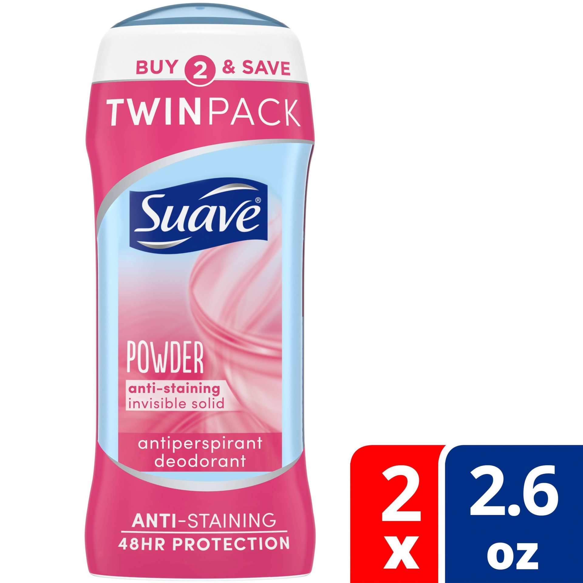 Suave Powder AntiStaining 48Hour Antiperspirant & Deodorant Stick 5