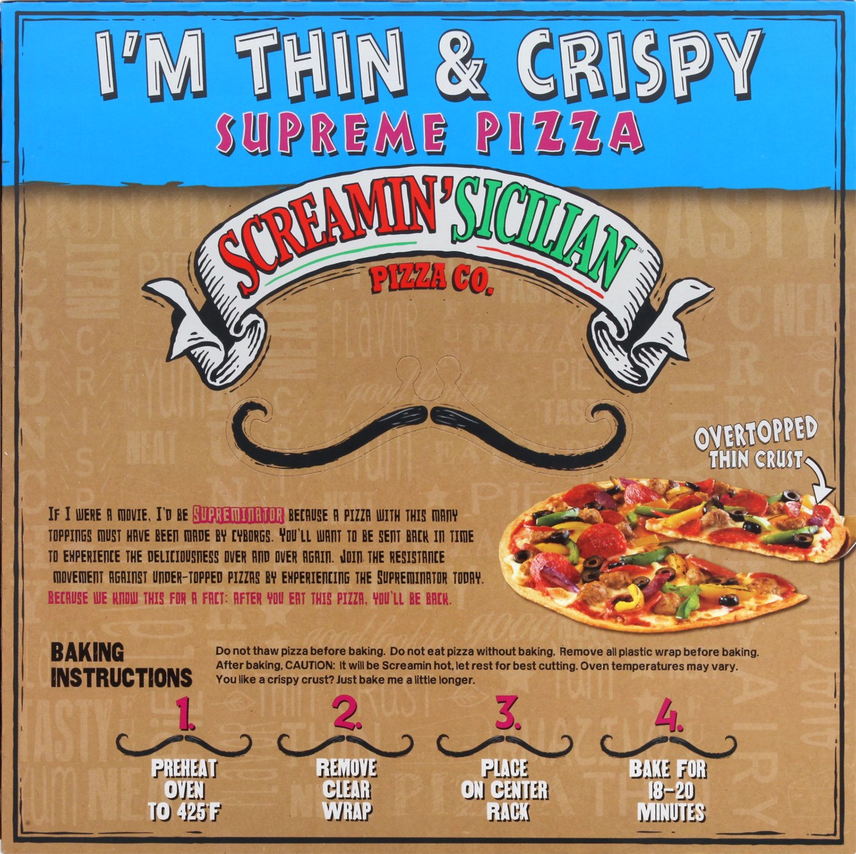 slide 3 of 11, Screamin' Sicilian I'm Thin & Crispy Supreme Pizza 20.55 oz, 20.55 oz