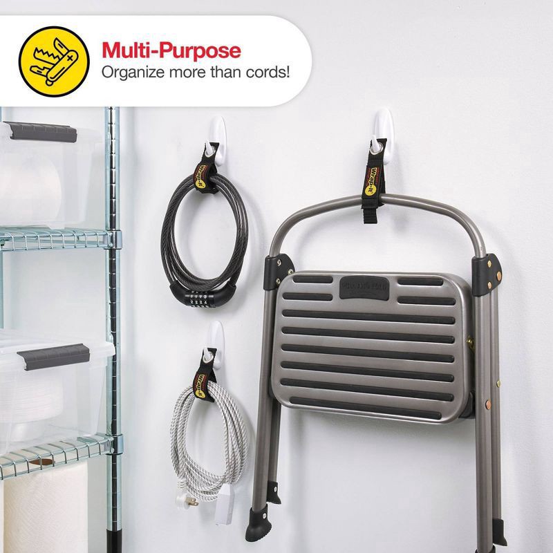 slide 3 of 8, Wrap-It Heavy Duty Storage Straps 7" 4pk, 4 ct