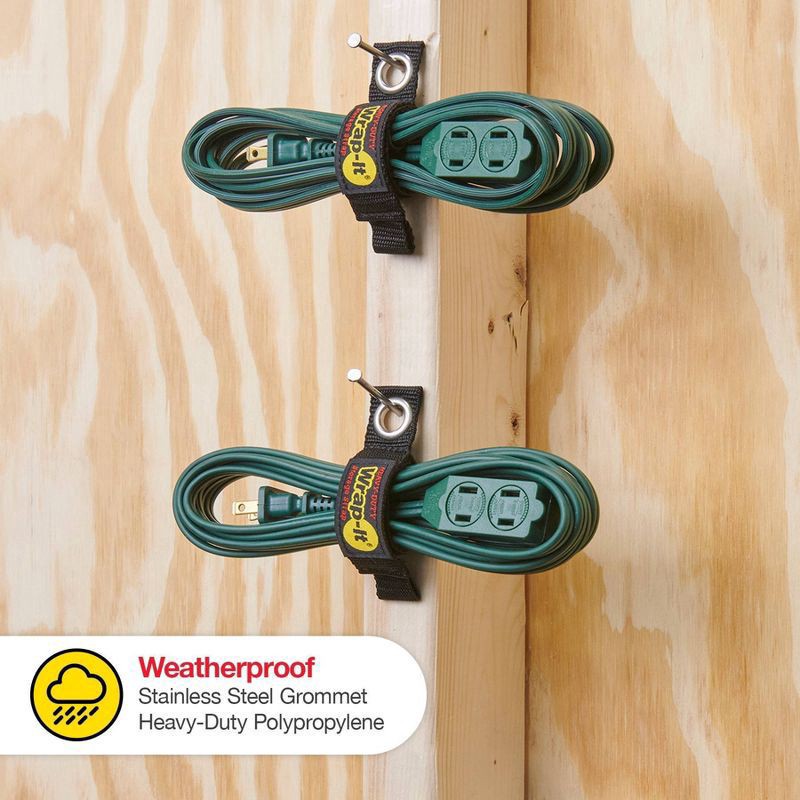 slide 8 of 8, Wrap-It Heavy Duty Storage Straps 7" 4pk, 4 ct