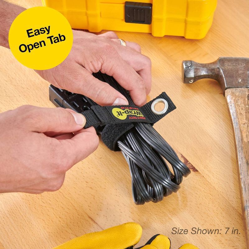 slide 5 of 8, Wrap-It Heavy Duty Storage Straps 7" 4pk, 4 ct