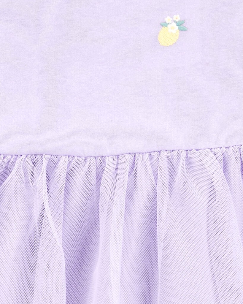 slide 2 of 2, Carter's Toddler 2-Piece Lemon Tulle Top & Legging Set Purple 5T, 1 ct