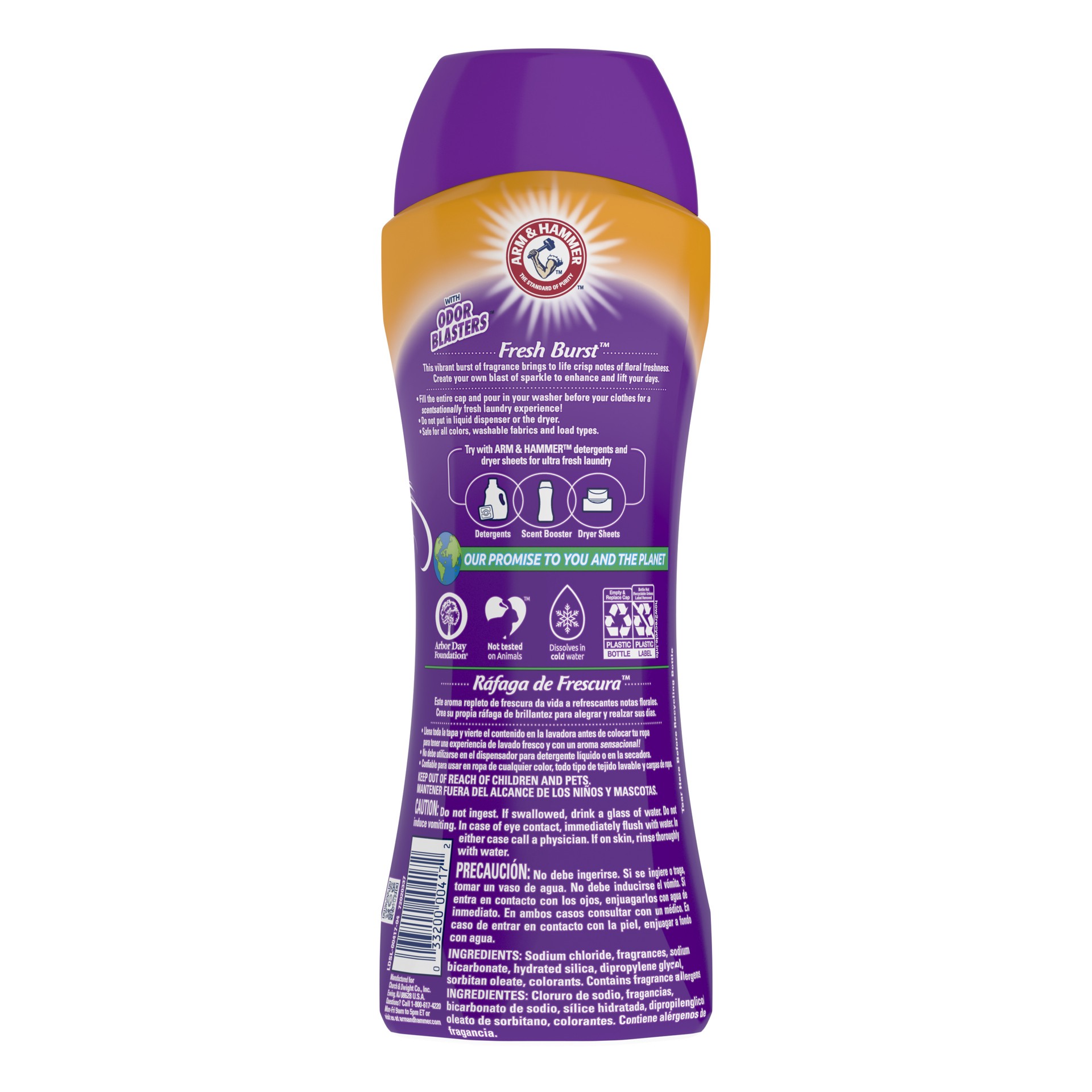 slide 2 of 5, ARM & HAMMER Odor Blasters In-Wash Scent Booster, Laundry Scent Booster, Fresh Burst Scent, 24 Oz, 24 oz