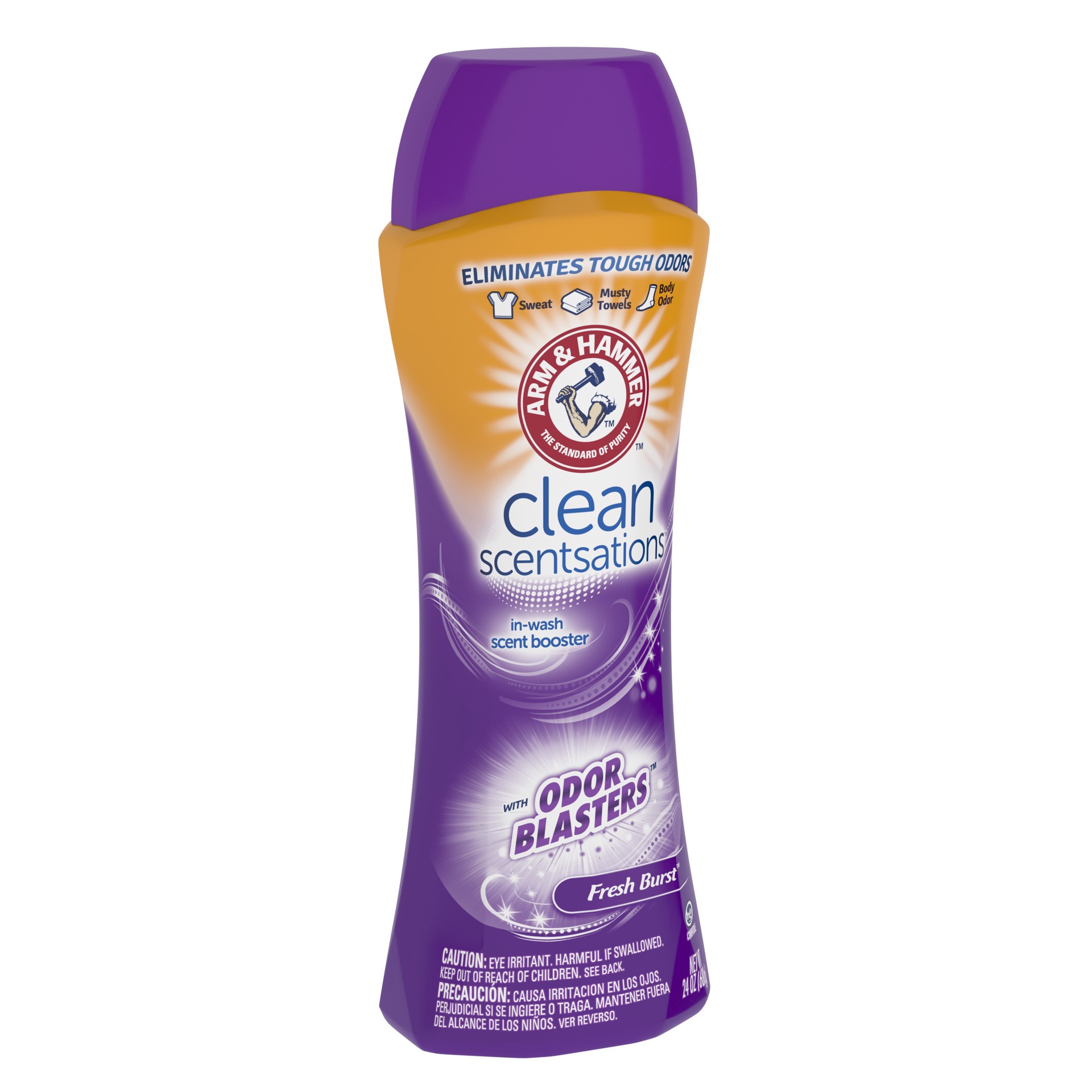 slide 3 of 5, ARM & HAMMER Odor Blasters In-Wash Scent Booster, Laundry Scent Booster, Fresh Burst Scent, 24 Oz, 24 oz