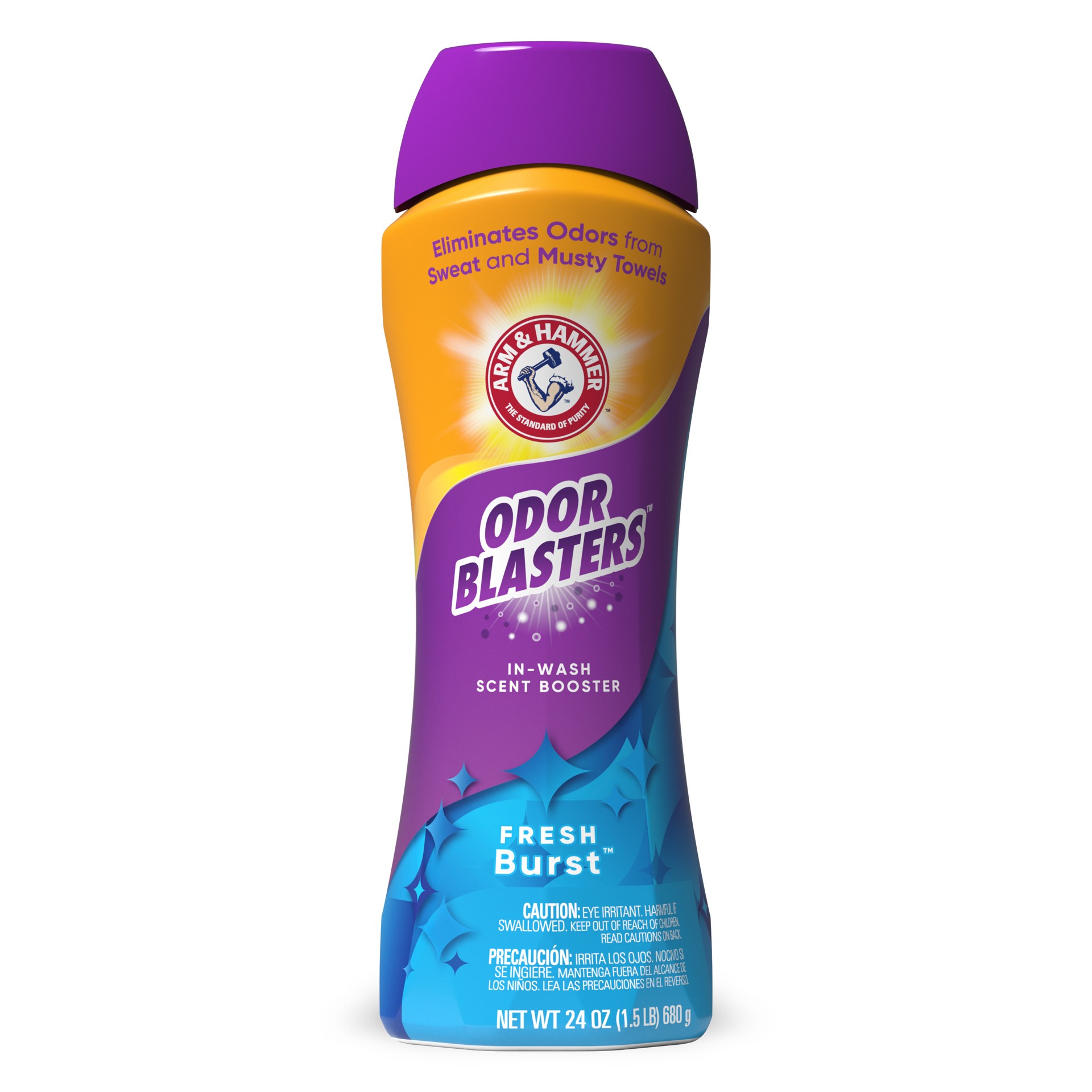 slide 1 of 5, ARM & HAMMER Odor Blasters In-Wash Scent Booster, Laundry Scent Booster, Fresh Burst Scent, 24 Oz, 24 oz