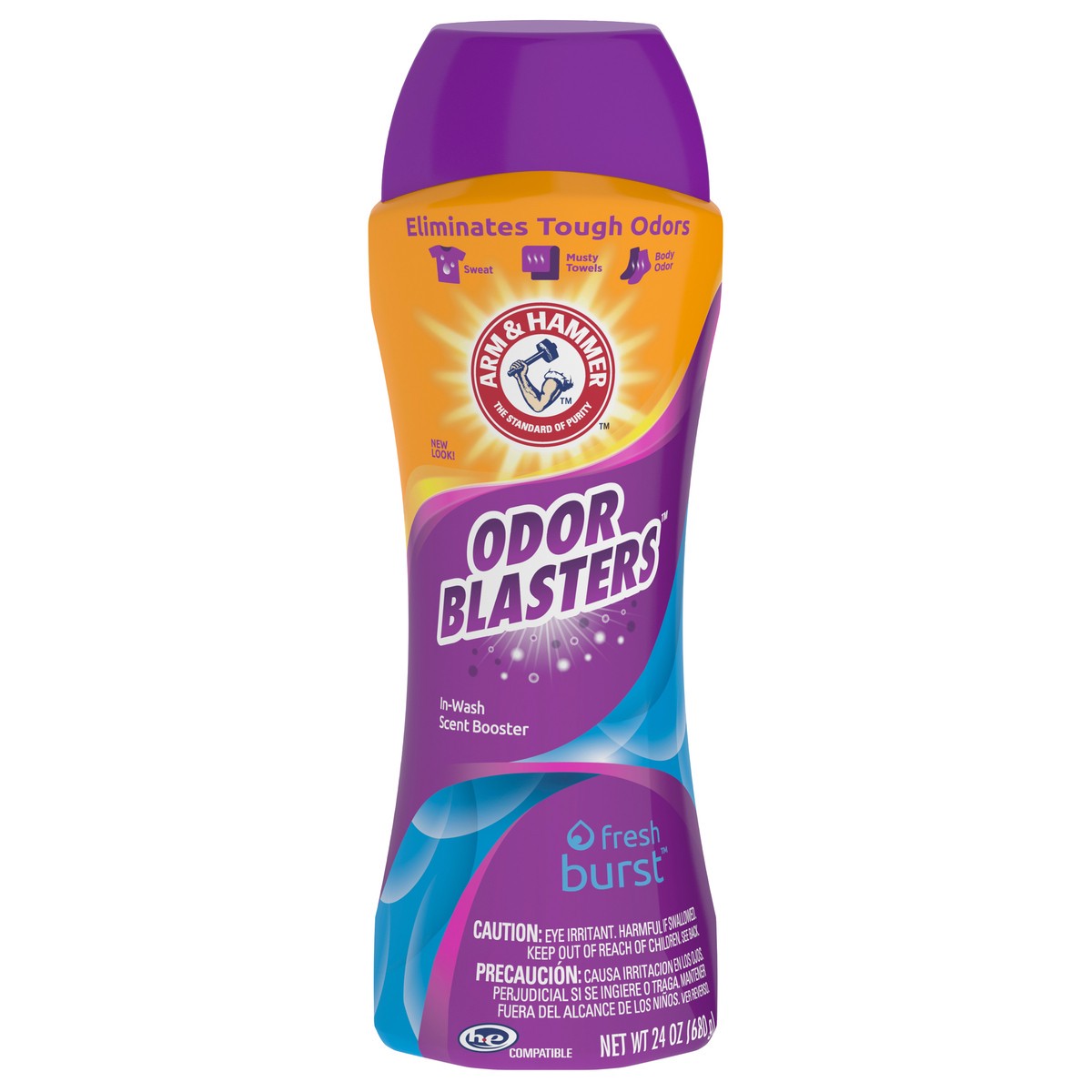 slide 1 of 5, ARM & HAMMER Odor Blasters In-Wash Scent Booster, Laundry Scent Booster, Fresh Burst Scent, 24 Oz, 24 oz