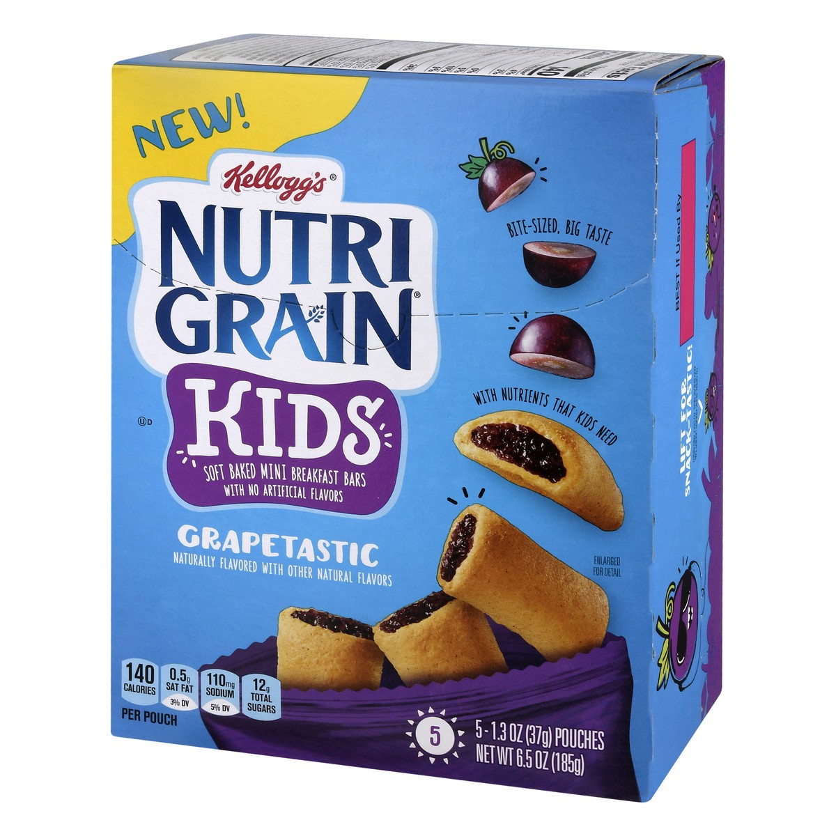 slide 4 of 10, Nutrigrain Kids Mini Soft Baked Grapetastic Breakfast Bars 5 ea, 5 ct