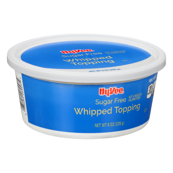 slide 1 of 1, Hy-Vee Whipped Topping, Sugar Free, 8 oz
