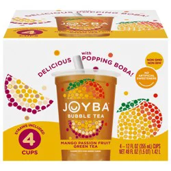 JOYBA Mango Passionfruit Green Tea Bubble Tea, 12 fl oz (Pack of 4)