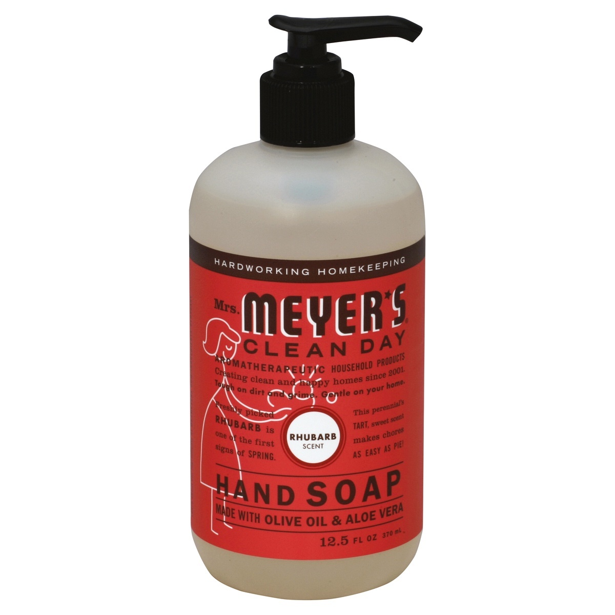 slide 1 of 1, Mrs. Meyer's Clean Day Rhubarb Scent Liquid Hand Soap, 12.5 fl oz